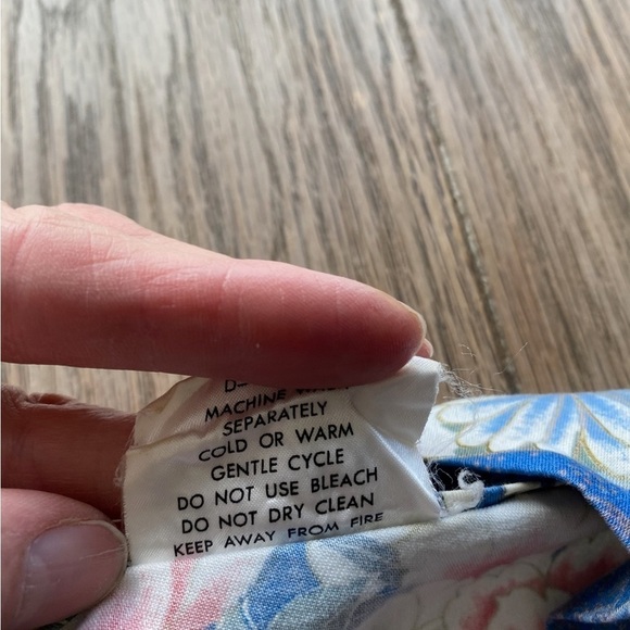 Vintage FP in Tokyo Bright Blue Floral Kimono Robe in Size Medium* - Picture 5 of 10